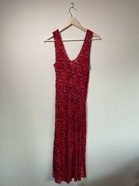 Vintage Lasoie Silk Velvet Burnout Slip Maxi Dress